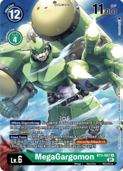 MegaGargomon Digimon Card Game Deck Box Set BT3-057 R Release Special Booster 1.5 Digimon card