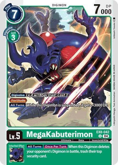 MegaKabuterimon EX8-042 U Chain of Liberation Digimon card