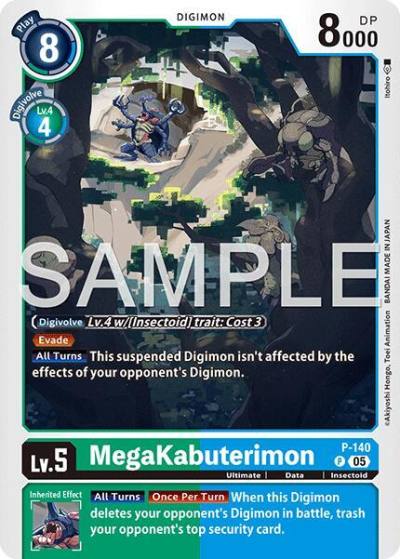 MegaKabuterimon P-140 Reprint P-140 P Advanced Booster Digimon Generation Digimon card