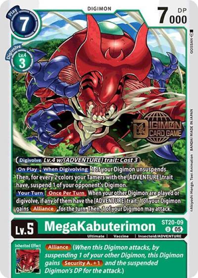 MegaKabuterimon ST20-09 U Starter Deck 20: Protector of Light Release Event Cards Digimon card