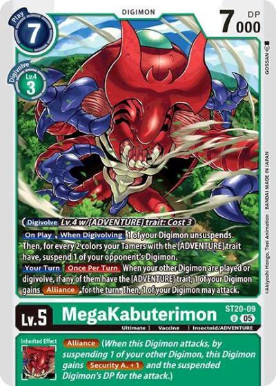 MegaKabuterimon ST20-09 U Starter Deck 20: Protector of Light Digimon card