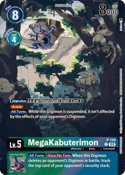 MegaKabuterimon Update Pack 2024 P-140 P Digimon Promotion Cards Digimon card
