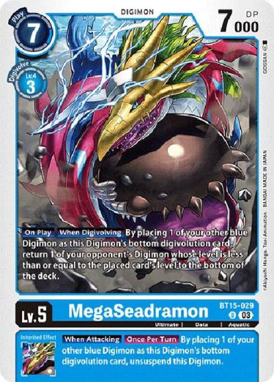 MegaSeadramon BT15-029 U Exceed Apocalypse Digimon card