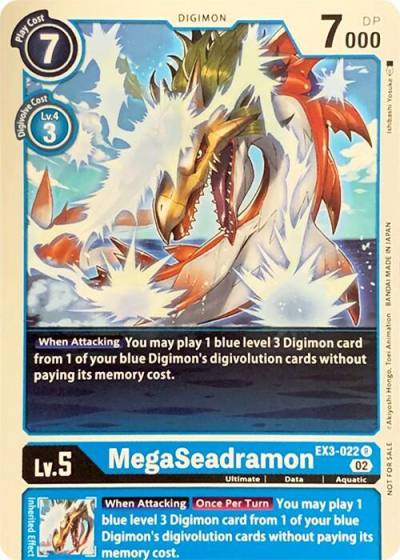 MegaSeadramon EX3-022 R Revision Pack Cards Digimon card