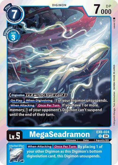 MegaSeadramon EX8-024 R Chain of Liberation Digimon card