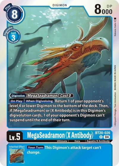 MegaSeadramon X Antibody BT20-026 R Release Special Booster 2.5 Digimon card