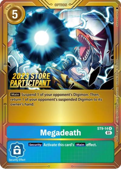 Megadeath 2023 Store Participant ST9-14 R Starter Deck 09: Ultimate Ancient Dragon Digimon card