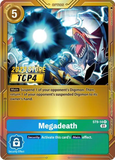 Megadeath 2023 Store Top 4 ST9-14 R Starter Deck 09: Ultimate Ancient Dragon Digimon card