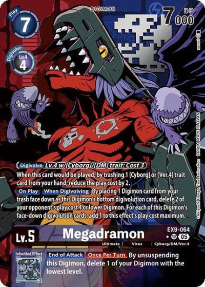 Megadramon Alternate Art EX9-064 SR Versus Monsters Digimon card