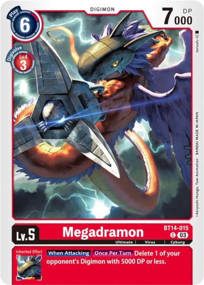 Megadramon BT14-015 C Blast Ace Digimon card