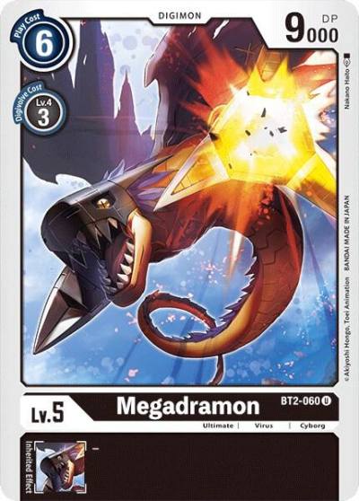 Megadramon BT2-060 U Release Special Booster 1.0 Digimon card