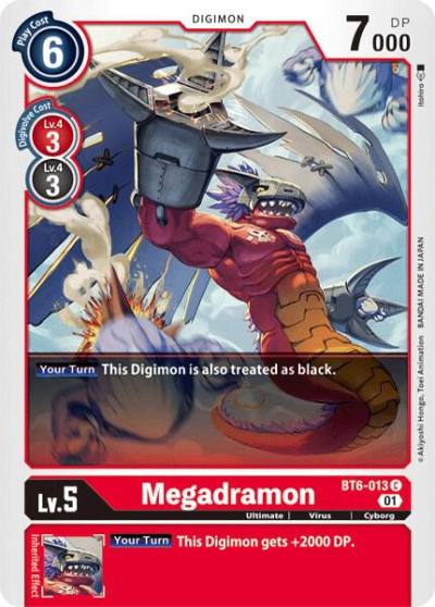 Megadramon BT6-013 C Double Diamond Digimon card