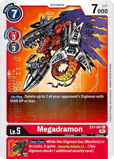 Megadramon EX1-007 C Classic Collection Digimon card