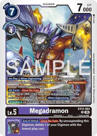 Megadramon EX12-064 R Digital World Shambala Digimon card
