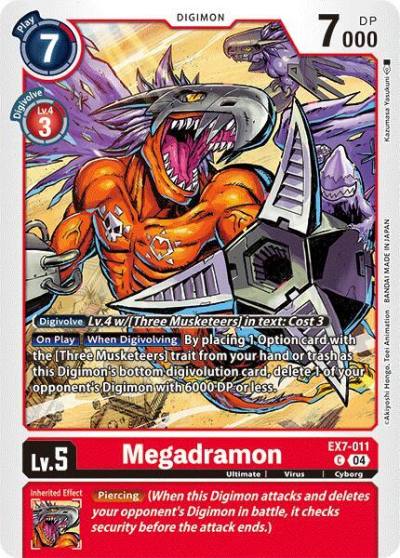 Megadramon EX7-011 C Digimon LIBERATOR Digimon card