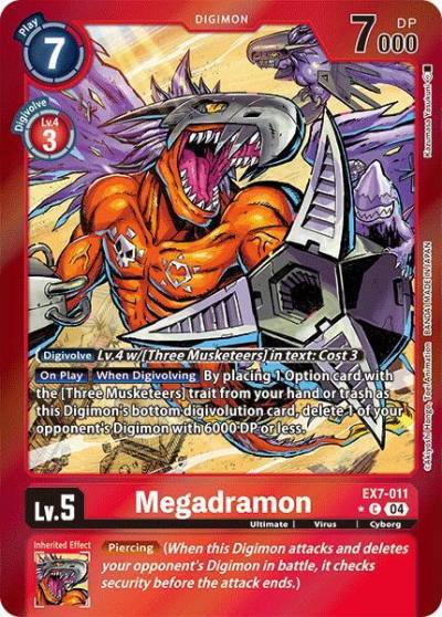 Megadramon Foil EX7-011 C Digimon LIBERATOR Digimon card