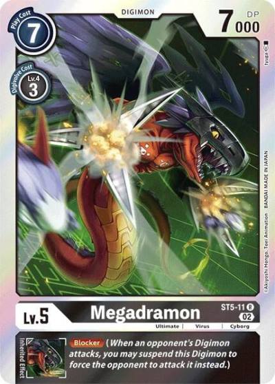 Megadramon Resurgence Booster Reprint ST5-11 R Resurgence Booster Digimon card