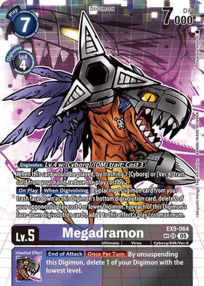 Megadramon SP EX9-064 SR Versus Monsters Digimon card