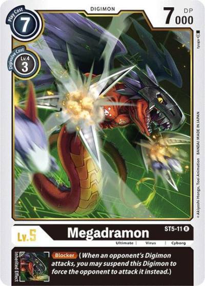 Megadramon ST5-11 R Starter Deck 05: Machine Black Digimon card