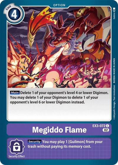 Megiddo Flame EX3-072 C Draconic Roar Digimon card
