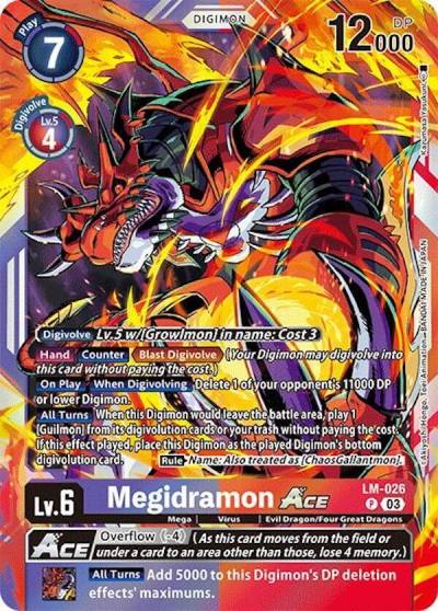 Megidramon ACE LM-026 P Special Limited Set Digimon card