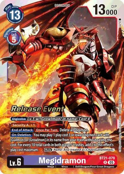 Megidramon BT21-079 R World Convergence Release Event Cards Digimon card