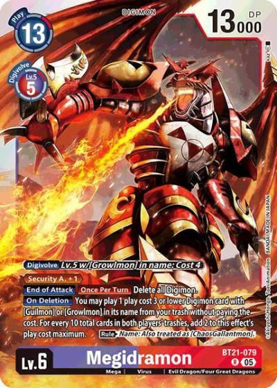 Megidramon BT21-079 R World Convergence Digimon card