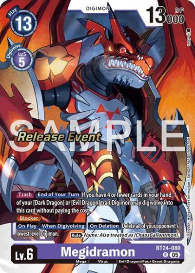 Megidramon BT24-080 R Time Stranger Release Event Cards Digimon card