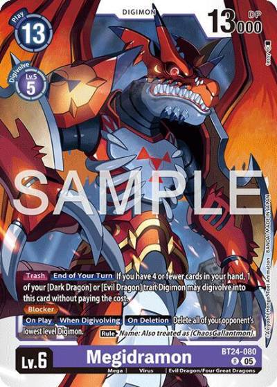 Megidramon BT24-080 R Time Stranger Digimon card
