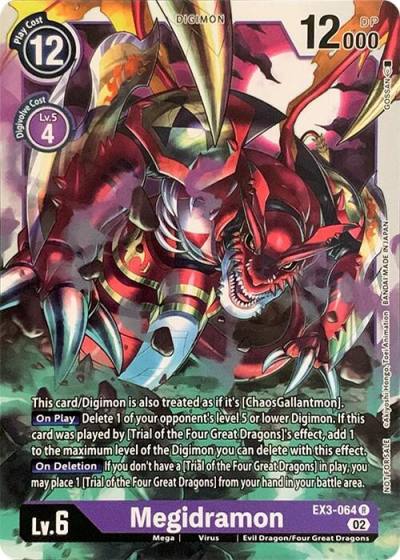 Megidramon EX3-064 R Revision Pack Cards Digimon card