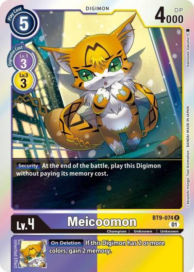 Meicoomon BT9-074 R X Record Digimon card
