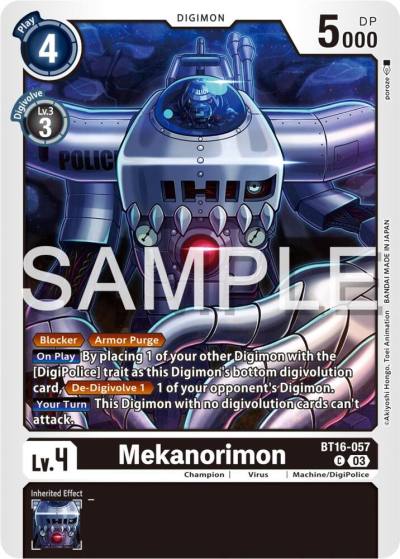 Mekanorimon BT16-057 C Beginning Observer Digimon card