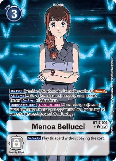 Menoa Bellucci Box Promotion Pack Secret Crisis BT17-092 U Secret Crisis Digimon card