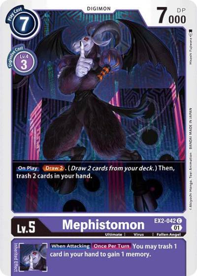 Mephistomon EX2-042 C Digital Hazard Digimon card