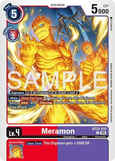 Meramon BT22-010 C Cyber Eden Digimon card
