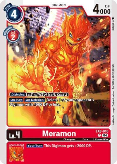 Meramon EX8-010 C Chain of Liberation Digimon card