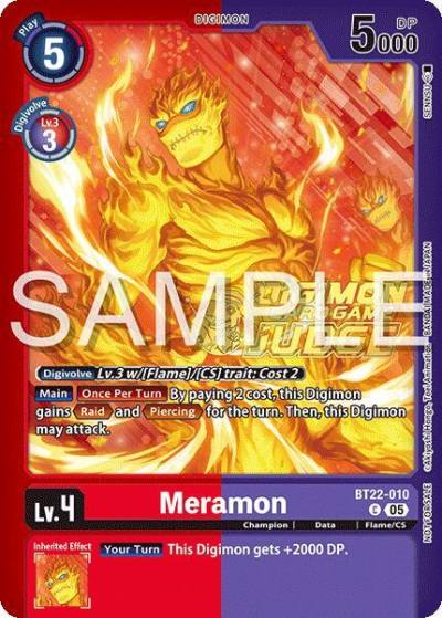 Meramon Judge Pack 2025 Wave 2 BT22-010 C Cyber Eden Digimon card