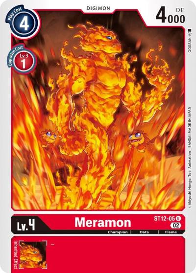 Meramon ST12-05 U Starter Deck 12: Jesmon Digimon card