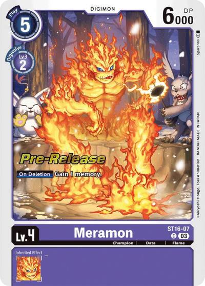 Meramon ST16-07 C Starter Deck 16: Wolf of Friendship Pre-Release Cards Digimon card