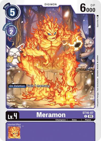 Meramon ST16-07 C Starter Deck 16: Wolf of Friendship Digimon card