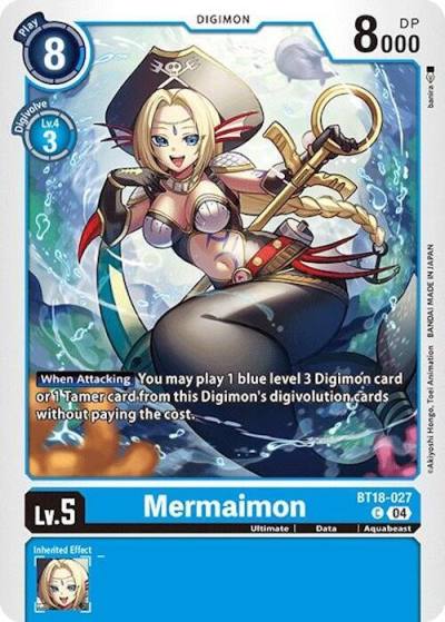 Mermaimon BT18-027 C Release Special Booster 2.0 Digimon card