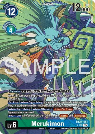 Merukimon Alternate Art BT24-051 SR Time Stranger Digimon card