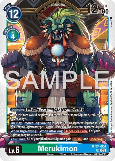 Merukimon BT24-051 SR Time Stranger Digimon card