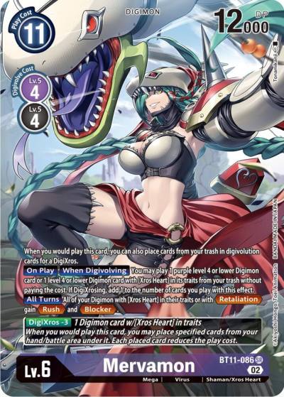 Mervamon Alternate Art BT11-086 SR Dimensional Phase Digimon card