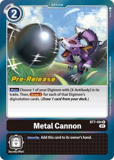 Metal Cannon BT7-104 R Next Adventure Pre-Release Cards Digimon card