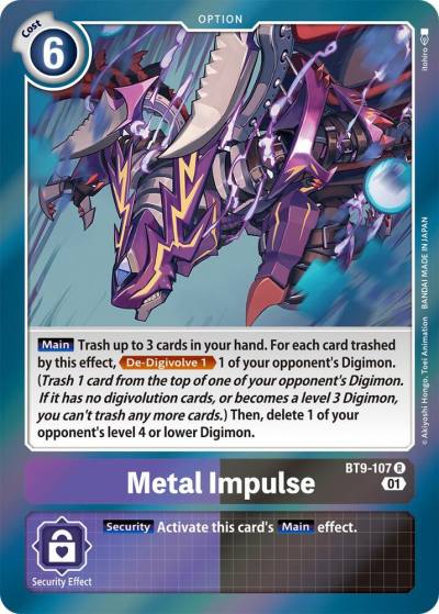 Metal Impulse BT9-107 R X Record Digimon card