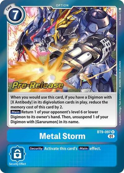 Metal Storm BT9-097 R X Record Pre-Release Cards Digimon card