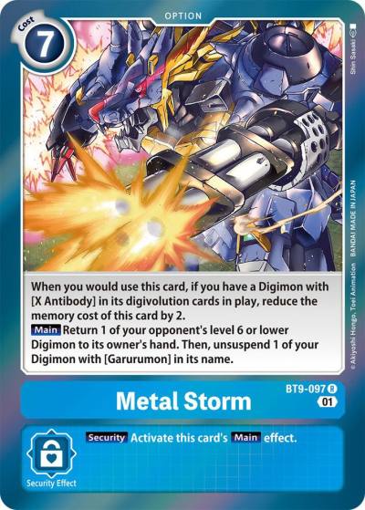 Metal Storm BT9-097 R X Record Digimon card