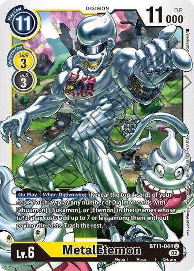 MetalEtemon BT11-044 U Dimensional Phase Digimon card