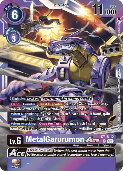 MetalGarurumon ACE ST16-12 SR Starter Deck 16: Wolf of Friendship Digimon card